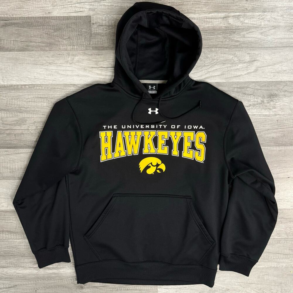 Under Armour The University of Iowa Hawkeyes Hoodie Black Mens Small